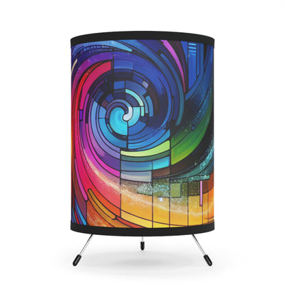Leonardo da Renzo - Trippy Infity Patterns Art Tripod Lamp