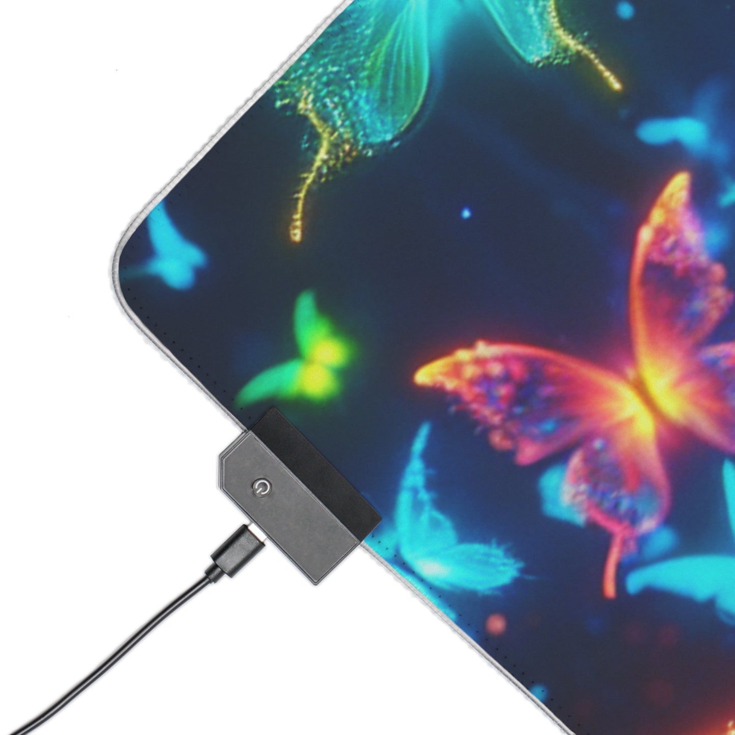 Neon Flight Flutterbyes NEON Butterflies LED Mousepad