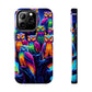 Neon Nocturne. NEON Owls Tough Phone Case