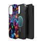 "Neon Flutterburst" Neon Butterflies Premium Art Magsafe Magnet Tough IPhone 13 14 15 Pro Plus Max and Mini in Matte and Glossy Phone cases