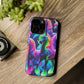 Neon Magic Skies - Unicorn Gang. Neon Unicorns Premium Art Magsafe Magnet Tough IPhone 13 14 15 Pro Plus Max and Mini in Matte and Glossy Phone cases