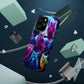 "Neon Splash of Owls" Neon Owls Premium Art Magsafe Magnet Tough IPhone 13 14 15 Pro Plus Max and Mini in Matte and Glossy Phone cases