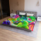 Alessandro di Vanetti - NEON Unicorns Microfiber Duvet Cover