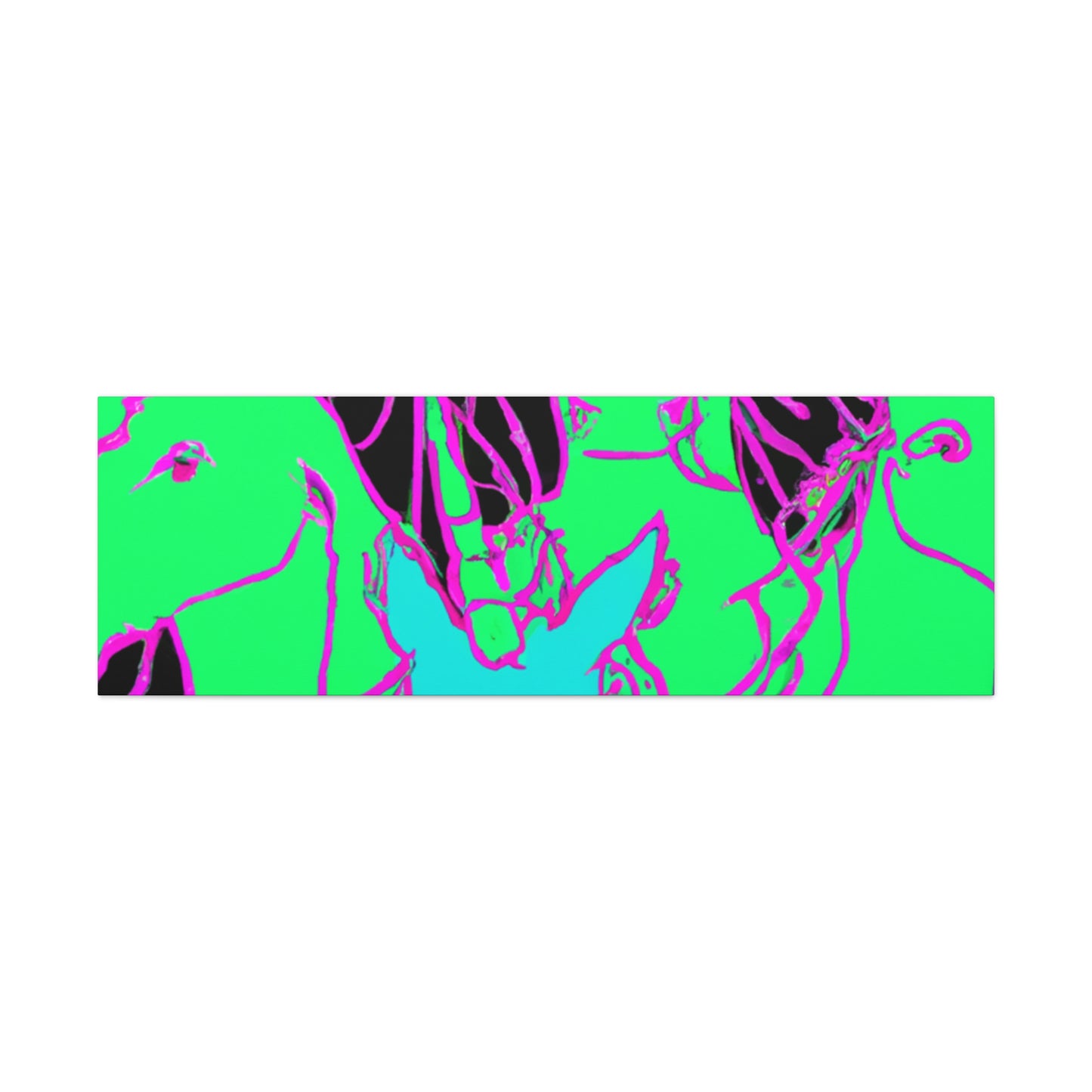 "Fantasy of Neon Lights" NEON Unicorns Art Canvas