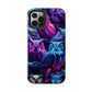 "Vivid Neon Nocturnal Symphony" NEON Owls Tough Phone Case