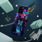 Glowing Neon Clan. Neon Owls Premium Art Magsafe Magnet Tough IPhone 13 14 15 Pro Plus Max and Mini in Matte and Glossy Phone cases