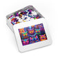 Neon Owls Gathering. - Neon Owls Puzzle 30, 110, 252, and 1000 Pieces