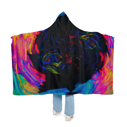 Neon Infinity Mirage - NEON Infinity Patterns Art Hooded Snuggle Blanket