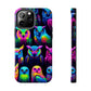 "Nocturnal Neon Glow" NEON Owls Tough Phone Case