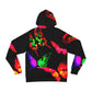 "Neon Glyphs" - Butterflies AOP Hoodie