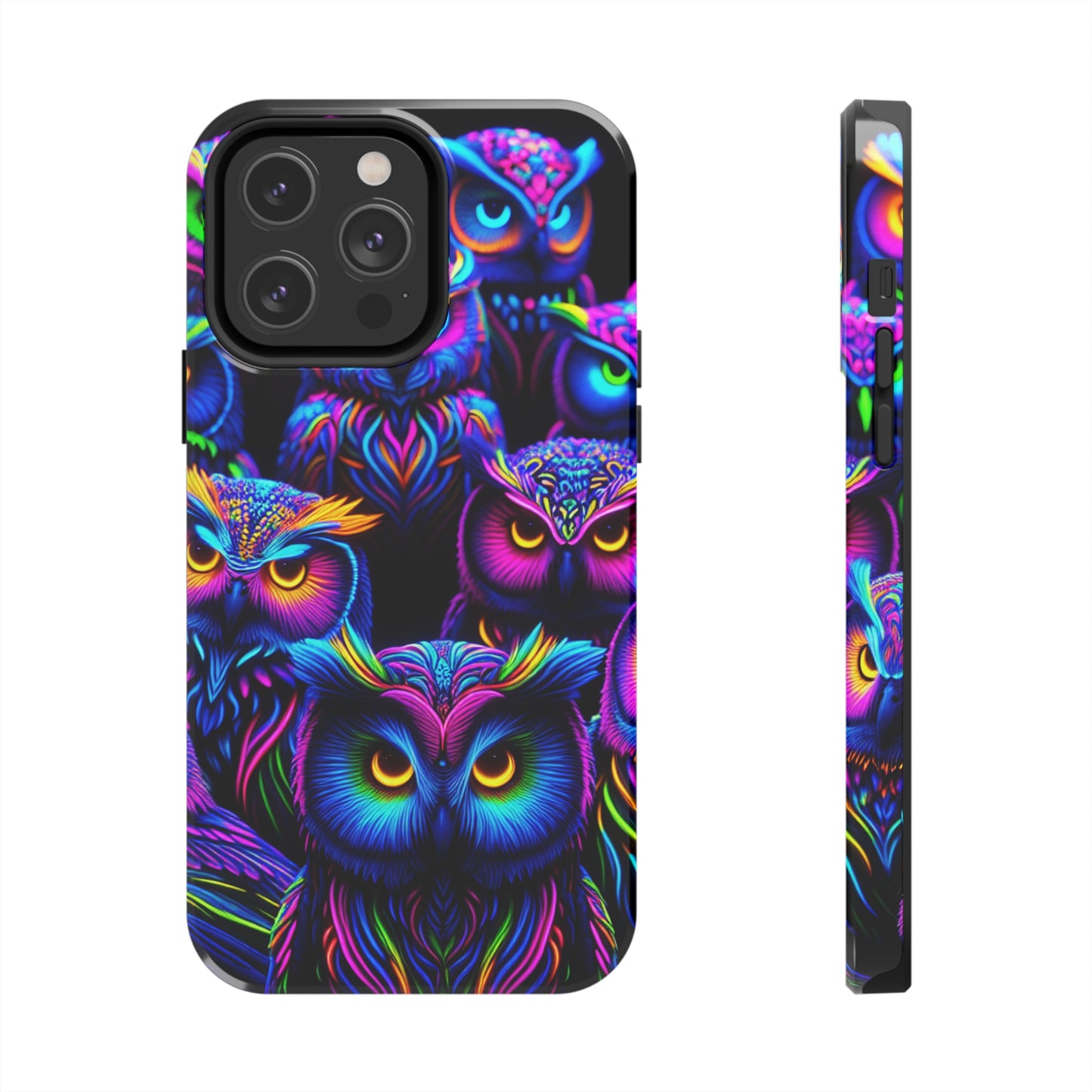 Neon Owl Congregation. NEON Owls Tough Phone Case