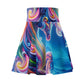 Psychedelic Prismatic Ponies -NEON Unicorns Woman' Skater Skirt