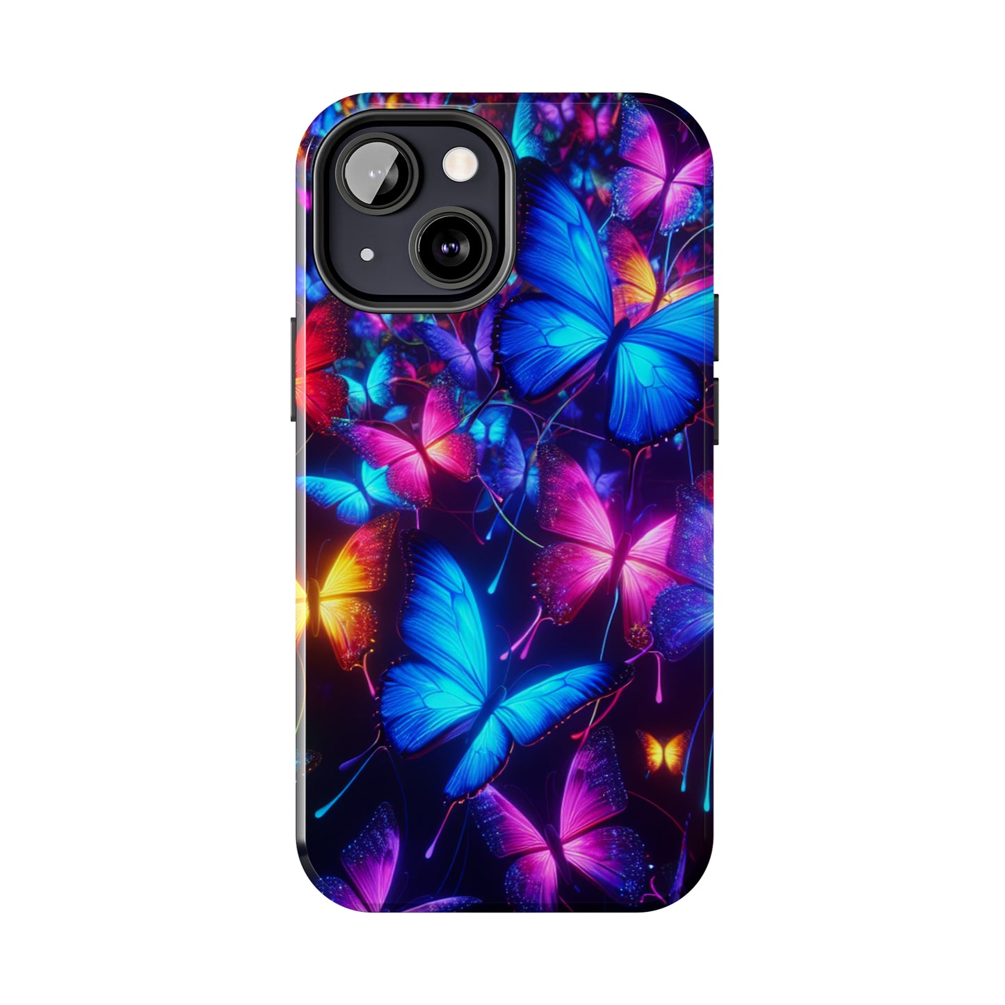 'Metamorphic Brilliance' NEON Butterflies Tough Phone Case