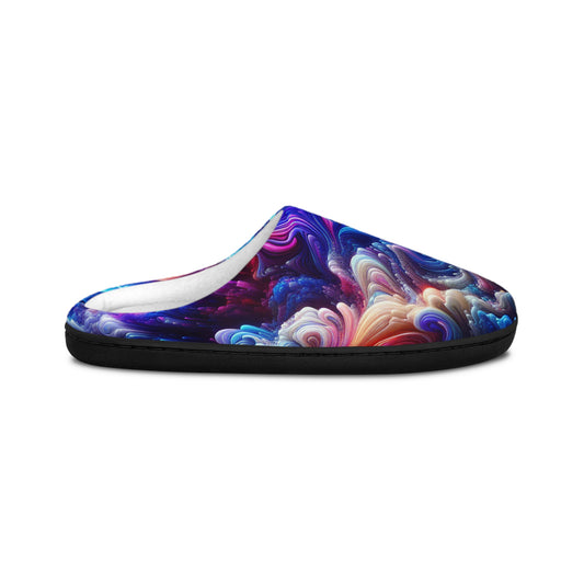 Neon Vigilance - Neon Butterflies Woman's Indoor Slippers