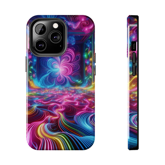Vortex of Chromatic Wonder Trippy Infinity Patterns Tough Phone Case