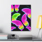"Neon Butterfly Aurora" Neon Butterflies  Art Canvas