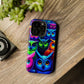 Neon Owlish Delight. Neon Owls Premium Art Magsafe Magnet Tough IPhone 13 14 15 Pro Plus Max and Mini in Matte and Glossy Phone cases