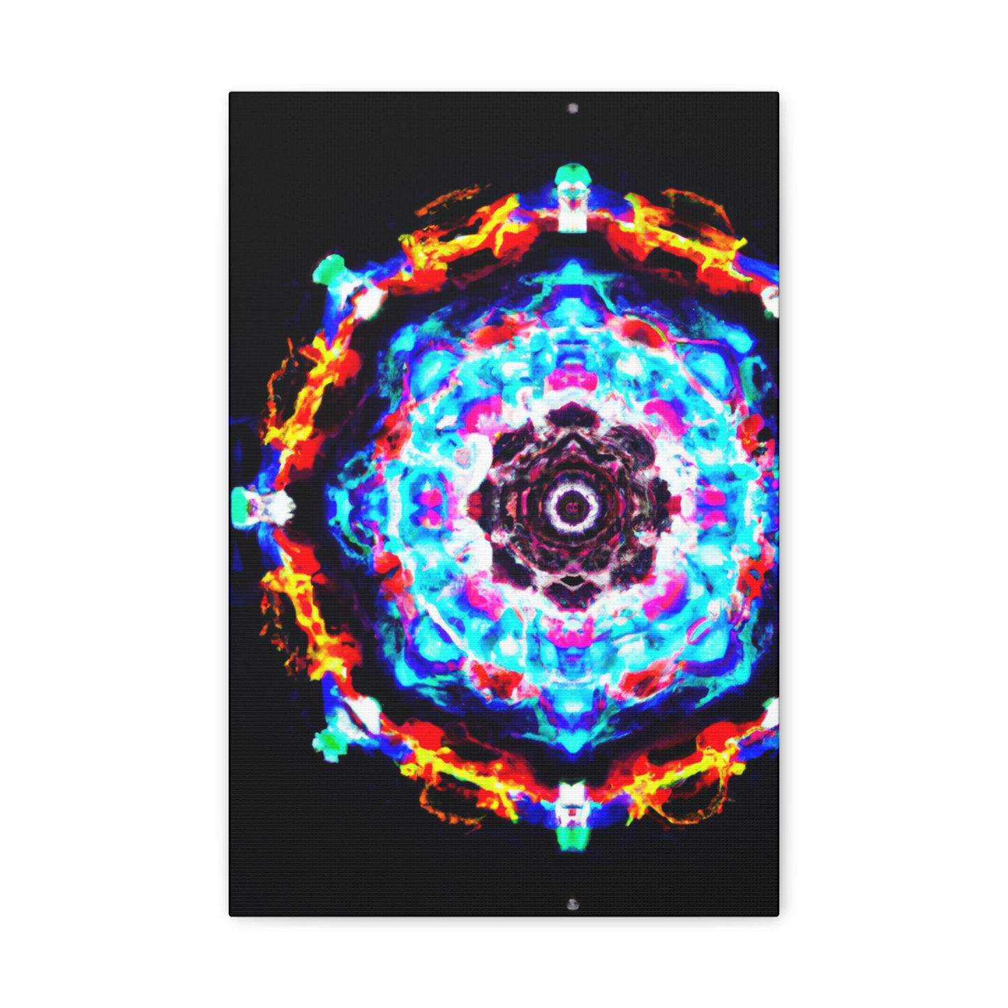 Vivid Vortex Immersion Trippy Infinity Patterns Art Canvas