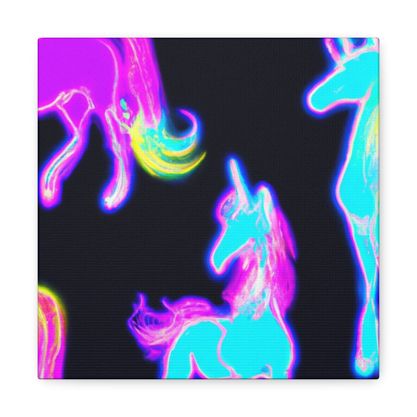 "Neon Magic" NEON Unicorns Art Canvas