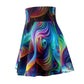 "Neon Rainbow Dreamers" -NEON Unicorns Woman' Skater Skirt