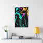 "Neon Splendour of Unicorns" NEON Unicorns Art Canvas