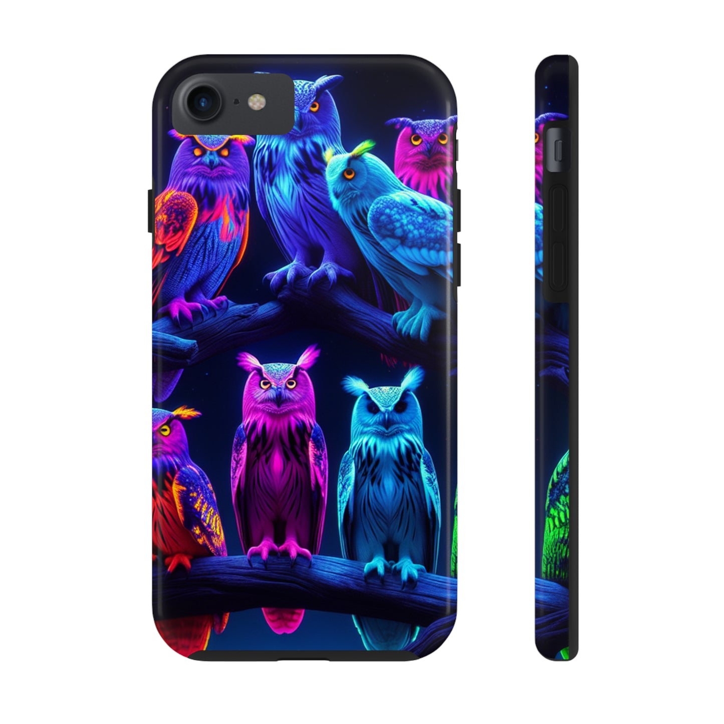 "Mystic Rally of the Neon Owls" NEON Owls Tough Phone Case