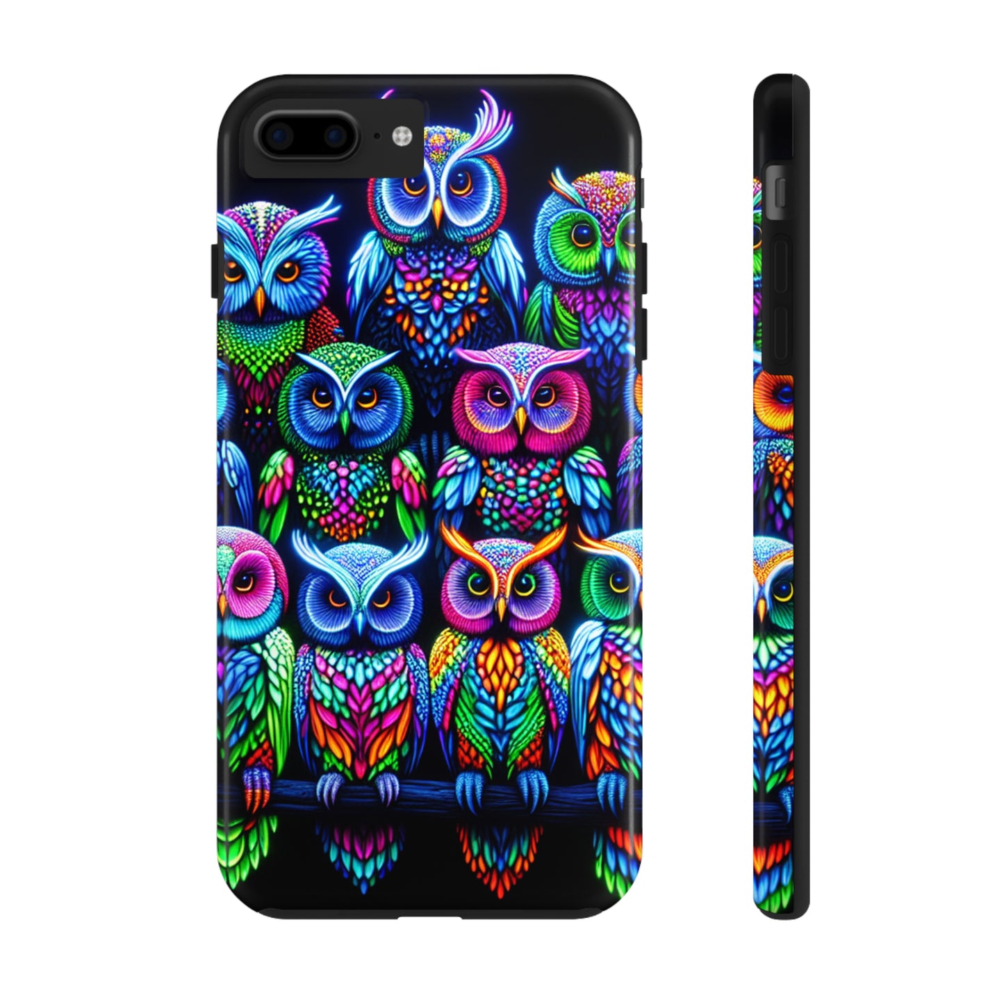 Neon Nocturnal Spectacle. NEON Owls Tough Phone Case