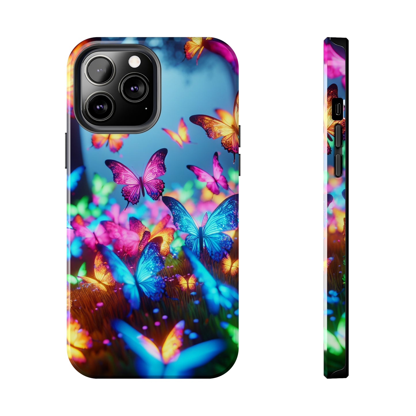 "Neon Butterflies Awakening" NEON Butterflies Tough Phone Case
