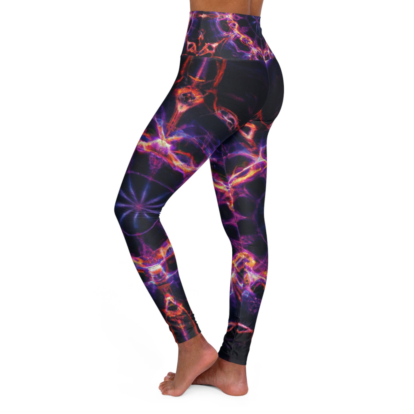 Galactic Neonoid Vortex - Trippy Infinity Patterns Leggings