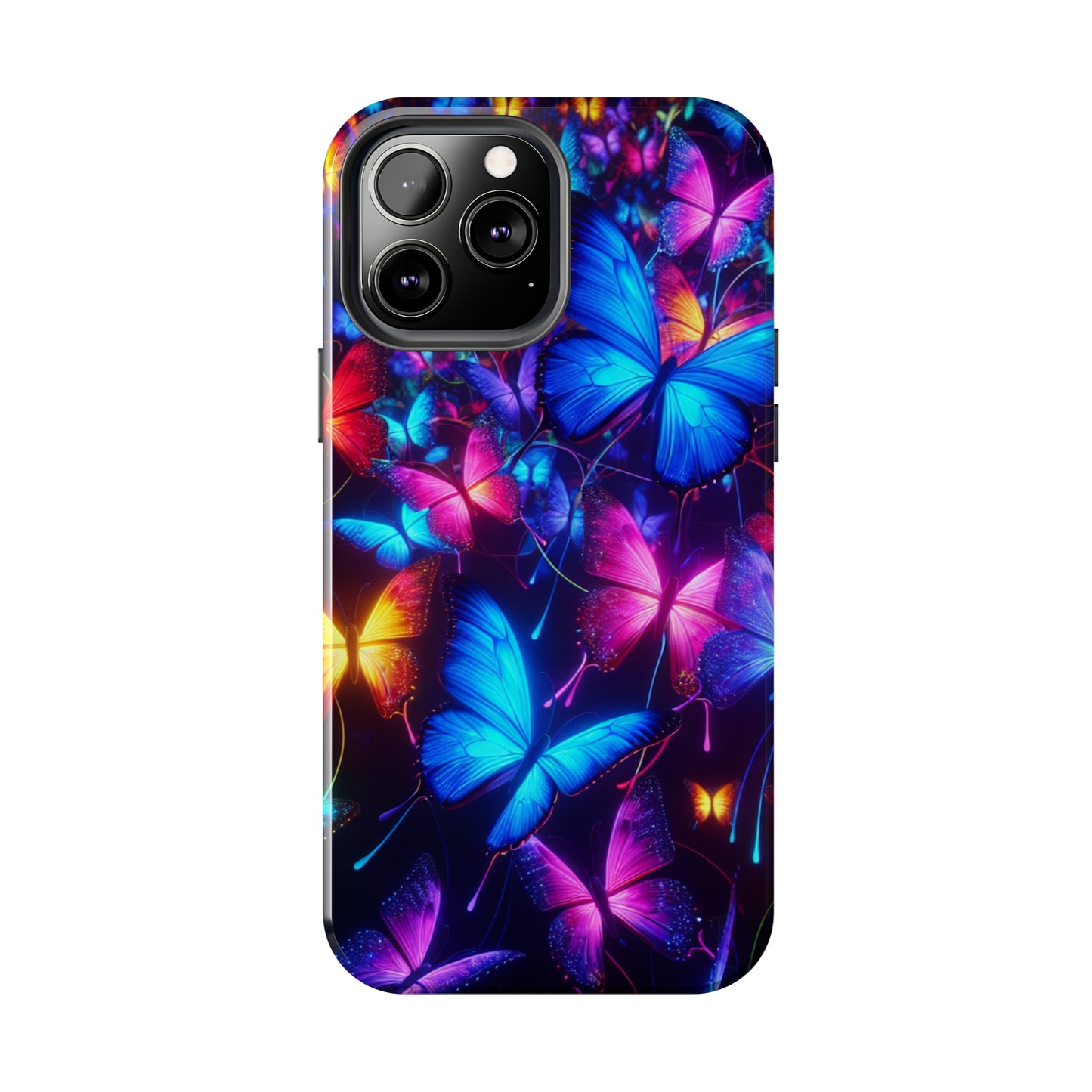 'Metamorphic Brilliance' NEON Butterflies Tough Phone Case