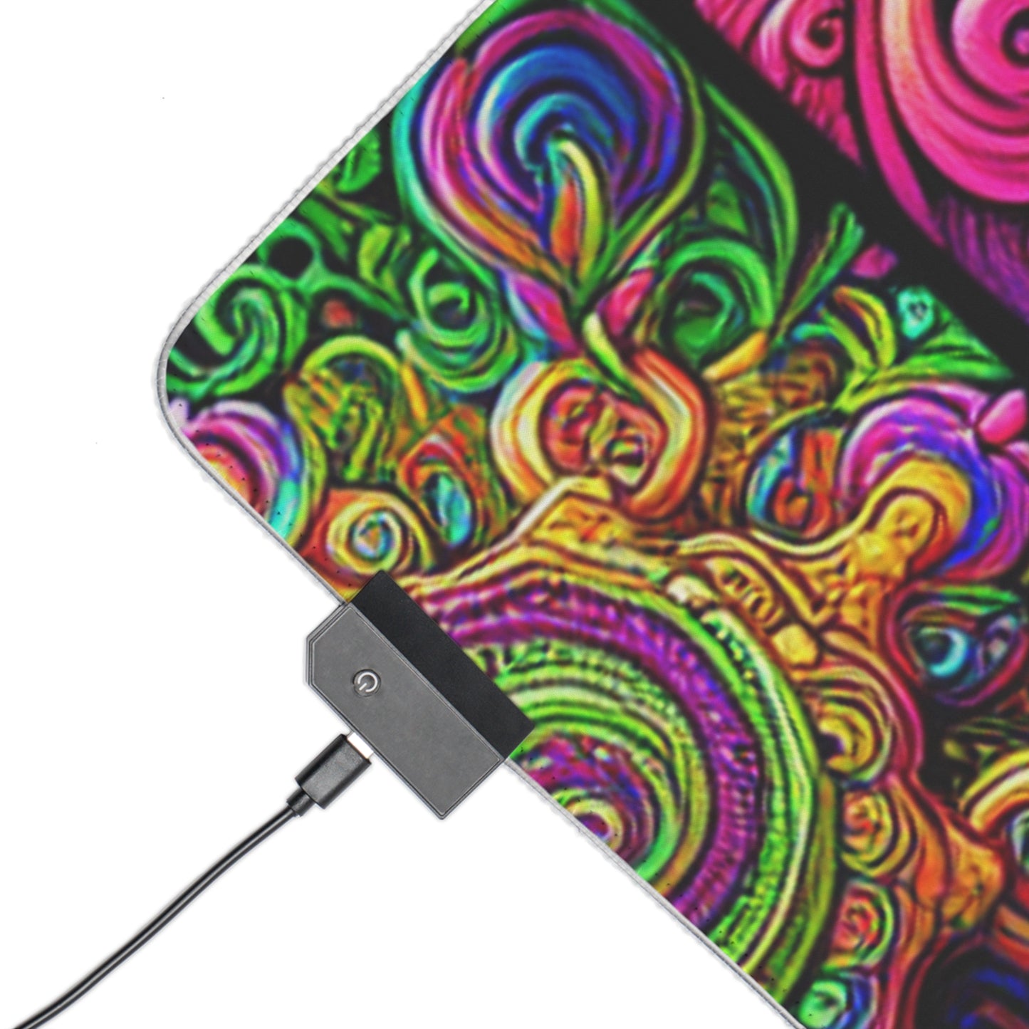 Neon Infinitude. NEON Infinity Patterns Art LED Mousepad