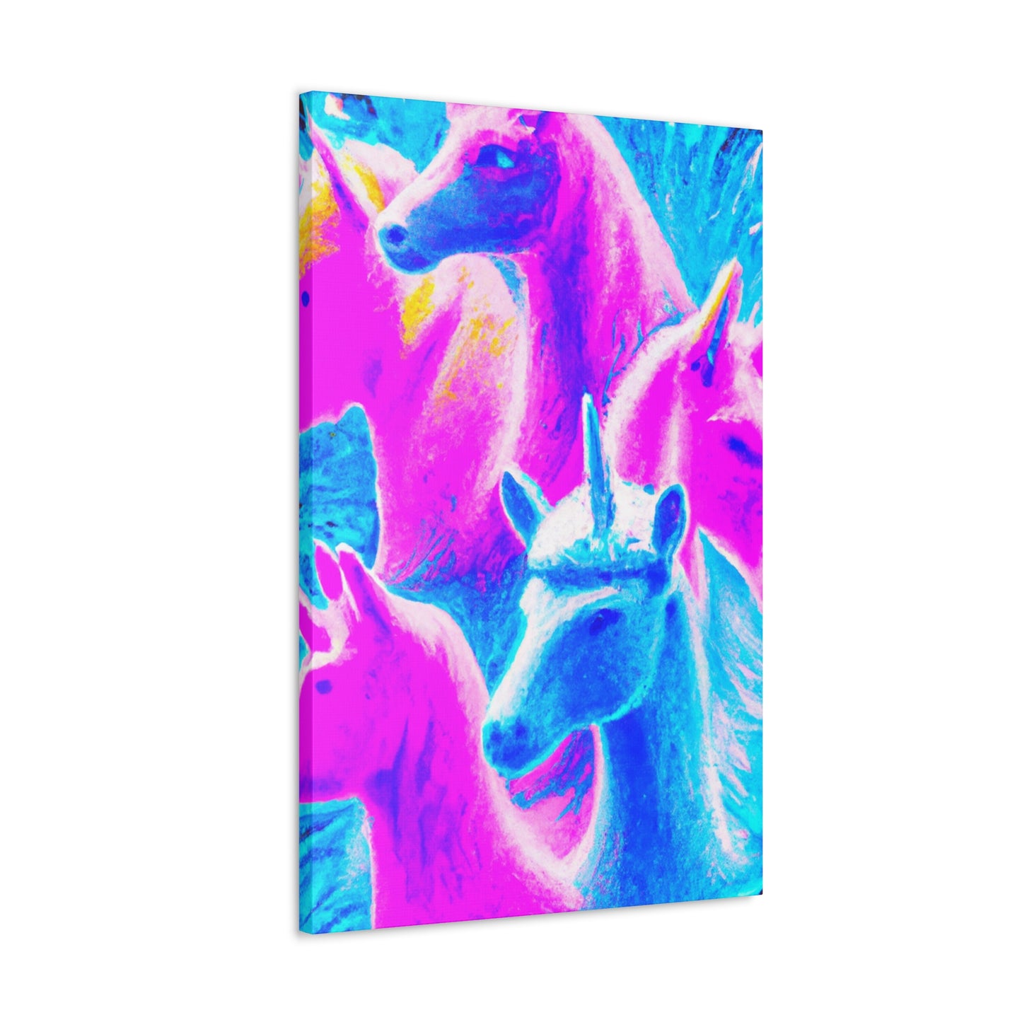 Neon Unicorn Dreamscape NEON Unicorns Art Canvas