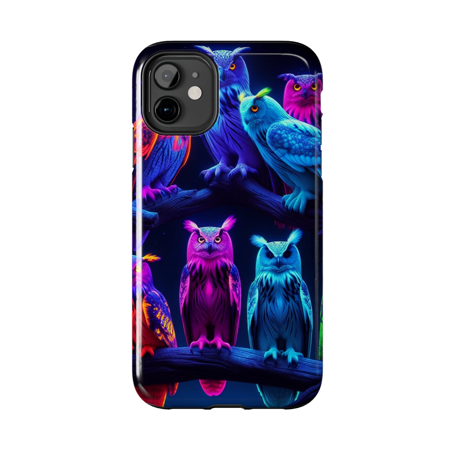 "Mystic Rally of the Neon Owls" NEON Owls Tough Phone Case