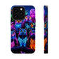 Neon Nocturne Owls. Neon Owls Premium Art Magsafe Magnet Tough IPhone 13 14 15 Pro Plus Max and Mini in Matte and Glossy Phone cases