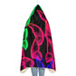 "Vivid Nebula of Butterflies" - NEON Butterflies Art Hooded Snuggle Blanket