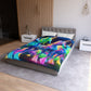 Ambrosius van Schiedam - NEON Unicorns Microfiber Duvet Cover