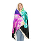 "Neon Magic of Unicorns" - NEON Unicorns Art Hooded Snuggle Blanket