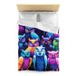 Alonso da Prado - NEON Owls Microfiber Duvet Cover