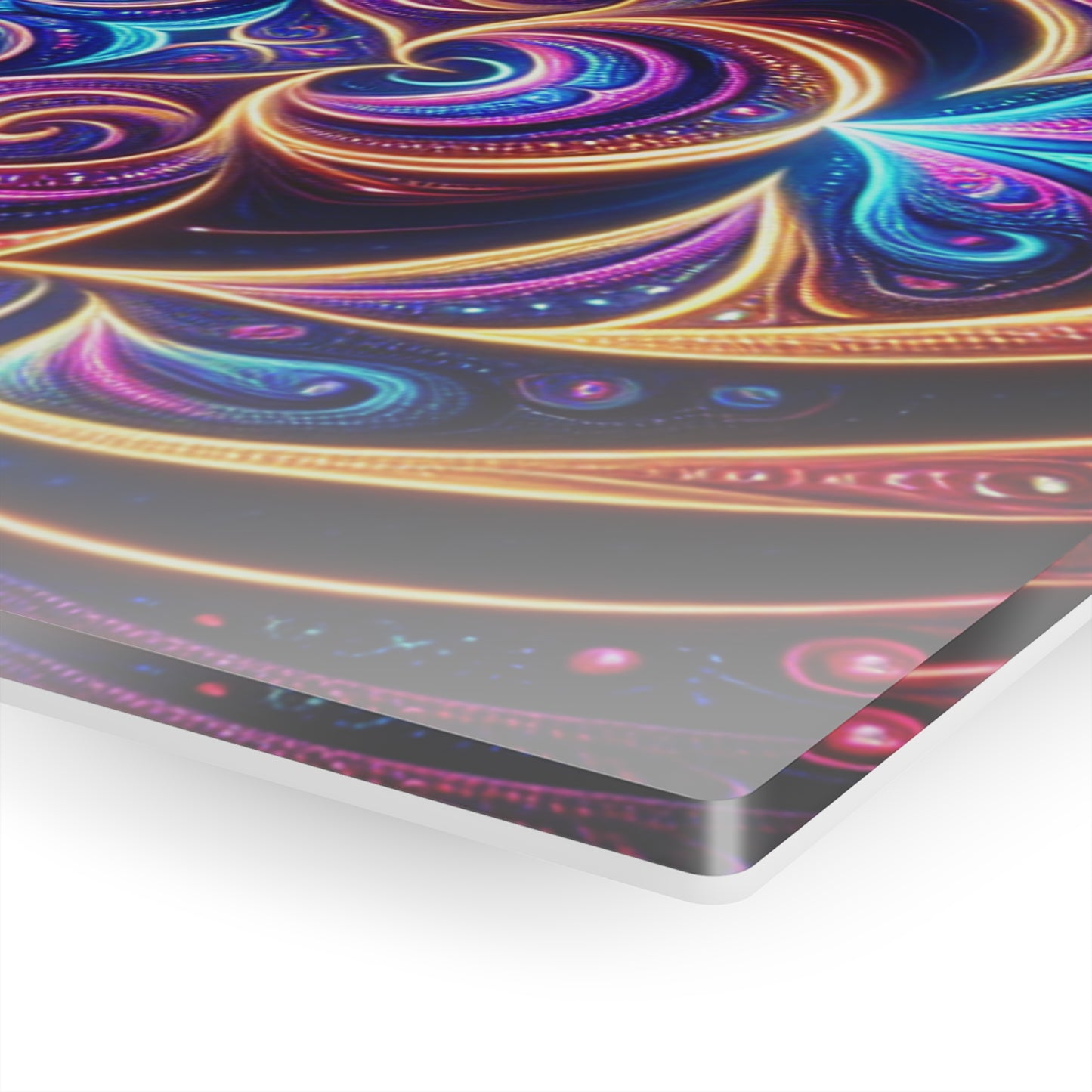 Cosmic Caressassement Trippy infity Pattern 1/4" Glossy Acrylic Art