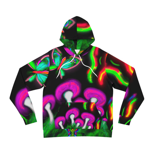 Neon Nocturne - Butterflies & Mushrooms AOP Hoodie