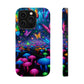 Neon Fruition Neon Butterflies and Mushrooms Premium Art Magsafe Magnet Tough IPhone 13 14 15 Pro Plus Max and Mini in Matte and Glossy Phone cases