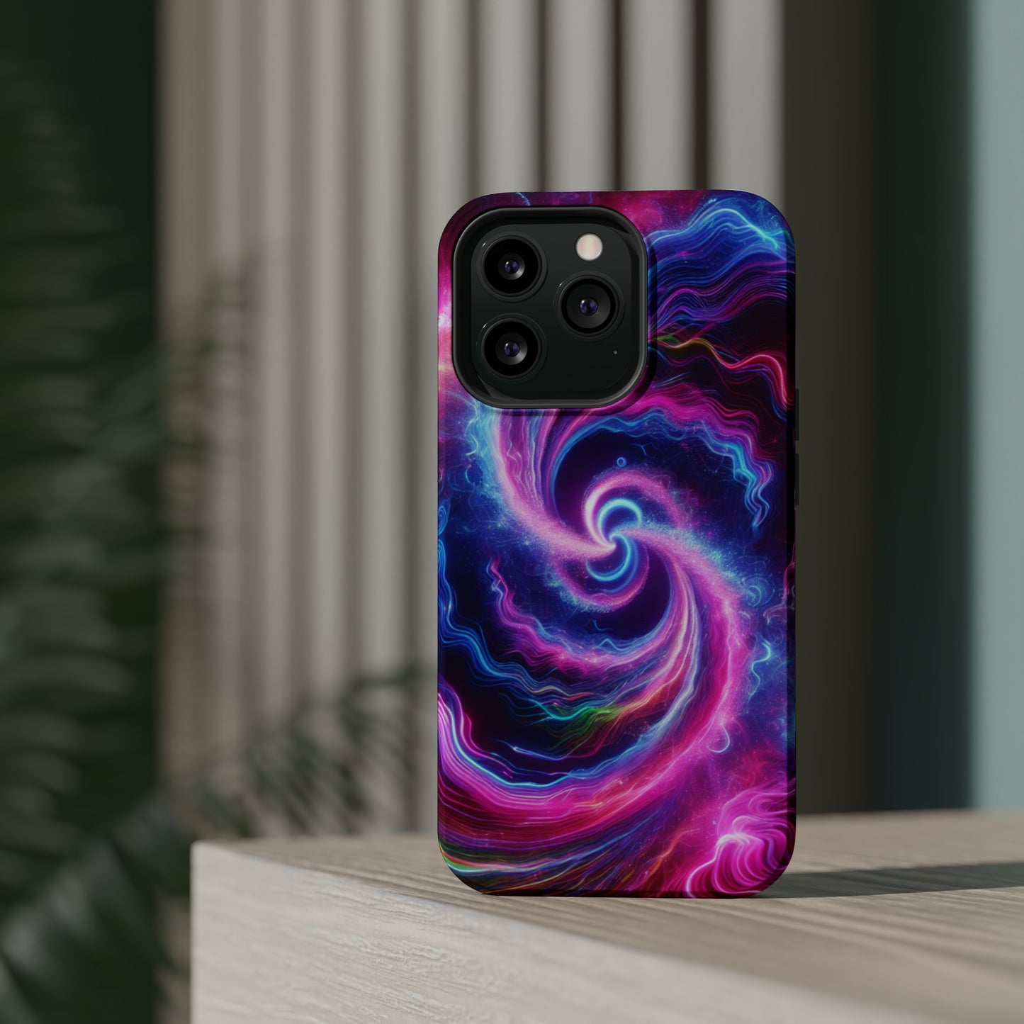 Infinite Neon Horizon Neon Trippy Infinity Patterns Premium Art Magsafe Magnet Tough IPhone 13 14 15 Pro Plus Max and Mini in Matte and Glossy Phone cases