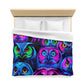 Gianni da Firenze - NEON Owls Microfiber Duvet Cover