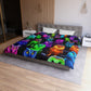 Florin da Vinci - NEON Owls Microfiber Duvet Cover