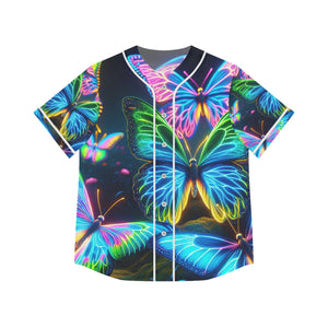 Neon Butterfly Glowscape Neon Butterflies Womans Jersey