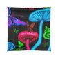 "Vibrant Nectar Dreamscape" Butterflies & Mushrooms Comforter Blanket