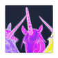 Neon Unicorn Dreamscape NEON Unicorns Art Canvas