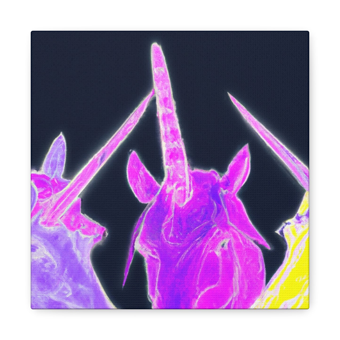 Neon Unicorn Dreamscape NEON Unicorns Art Canvas