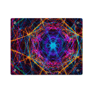 Chromatic Chromosphere. Trippy Infinity Patterns Acrylic Art Panel
