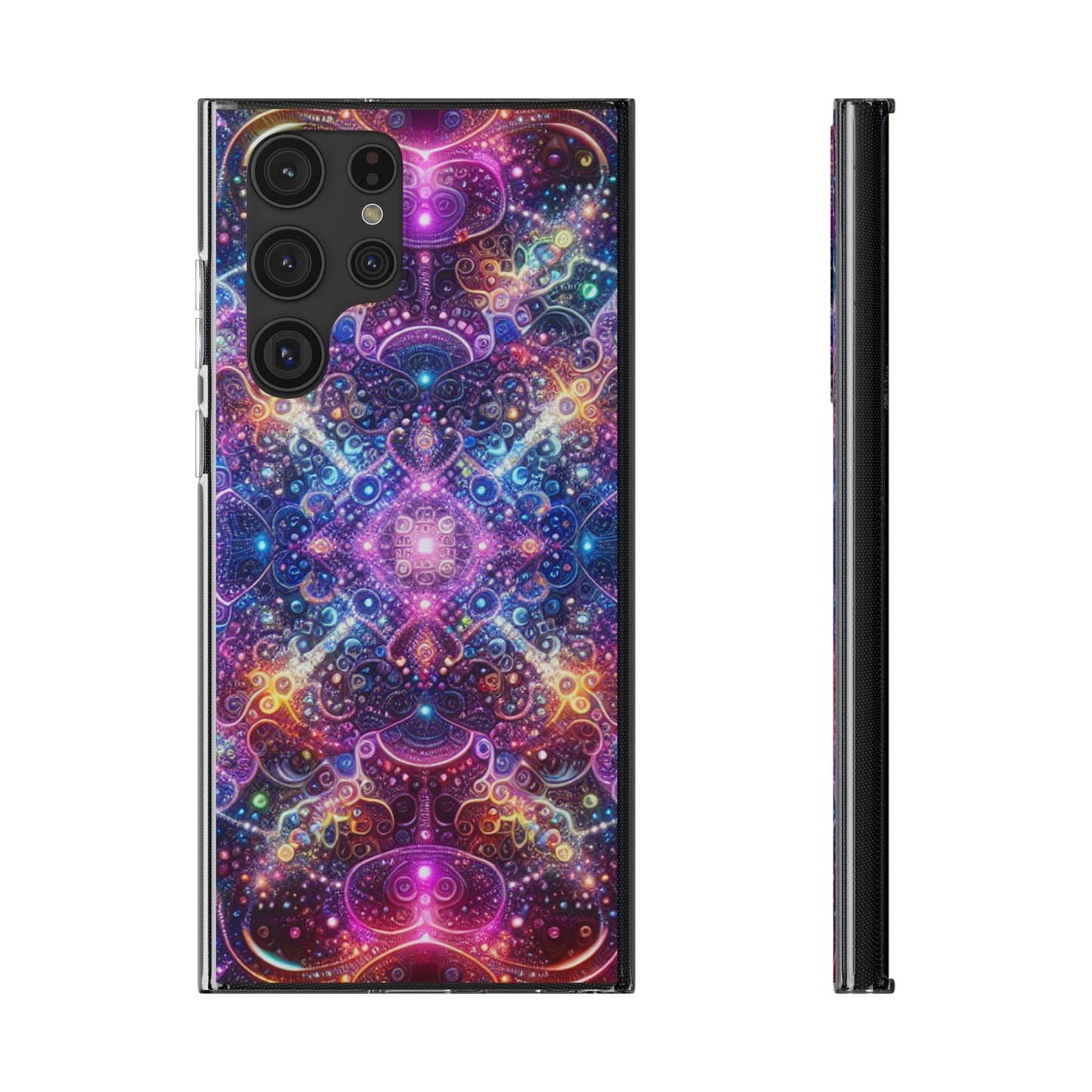 Neon Infinity Maze. Infinity Patterns Art Polycarbonate Phone Case